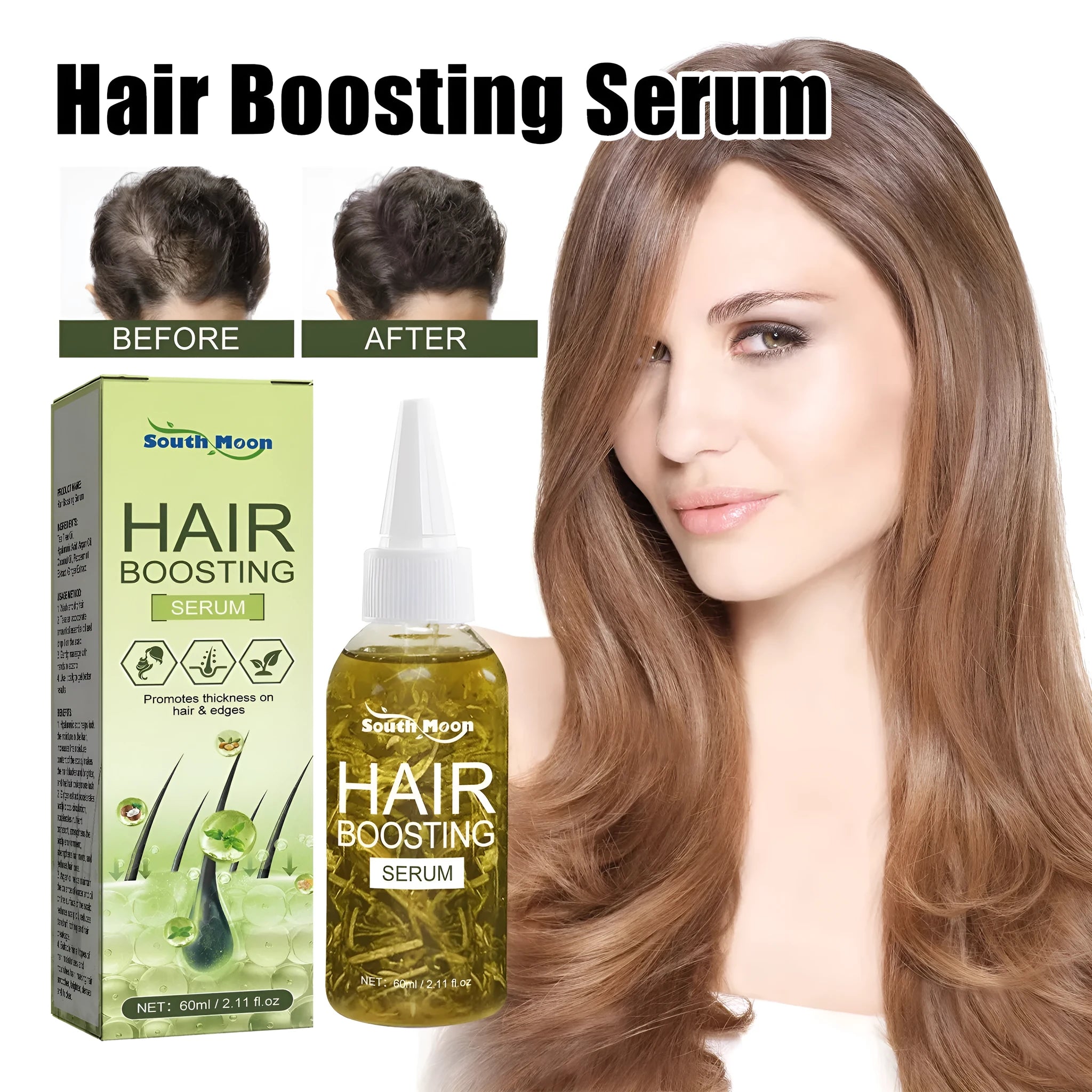 60ml bottle of anti-fall repair hair oil for dry and frizzy hair care.