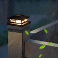 Solar pile fence lamp with ABS shell for outdoor garden handrail and lawn lighting
