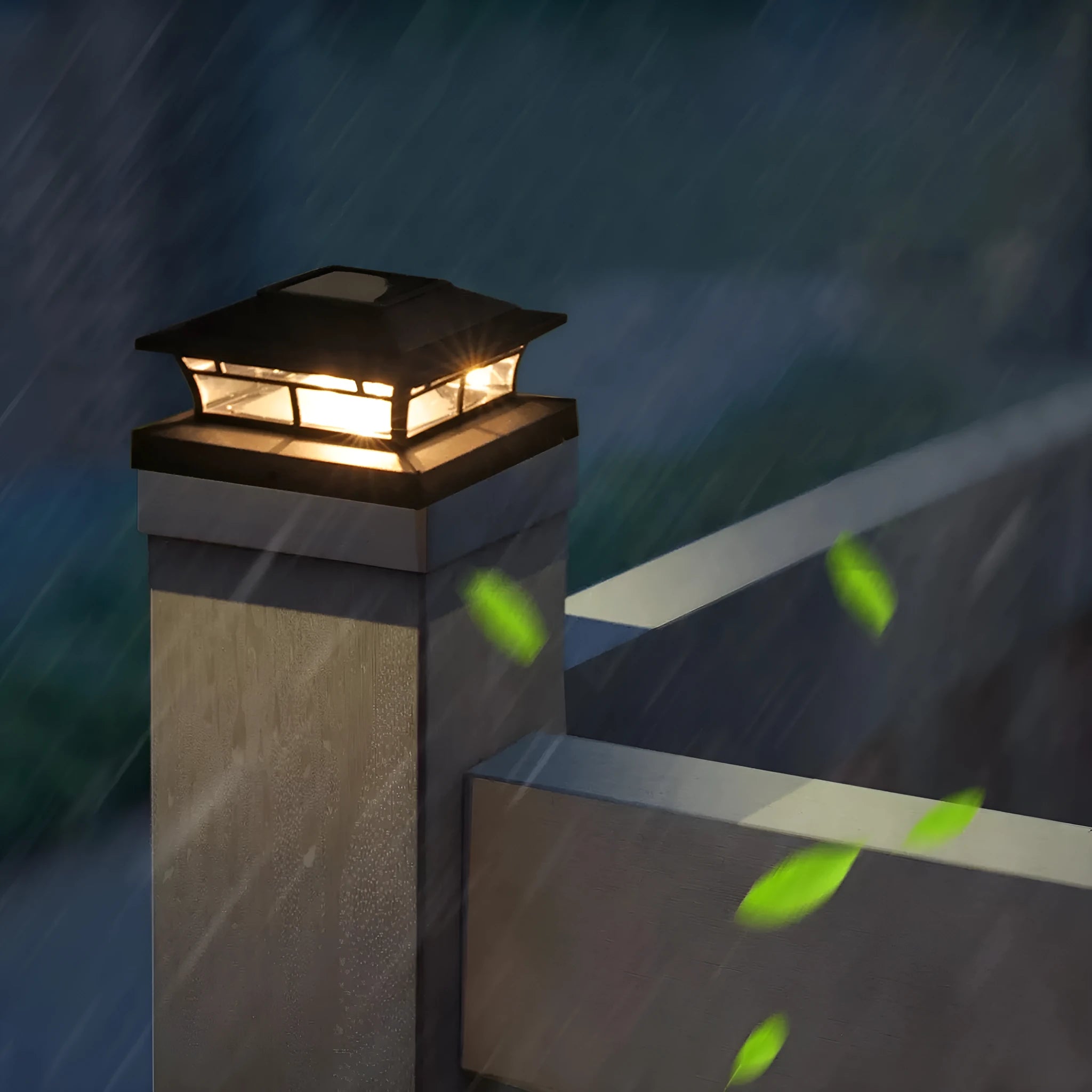 Solar pile fence lamp with ABS shell for outdoor garden handrail and lawn lighting