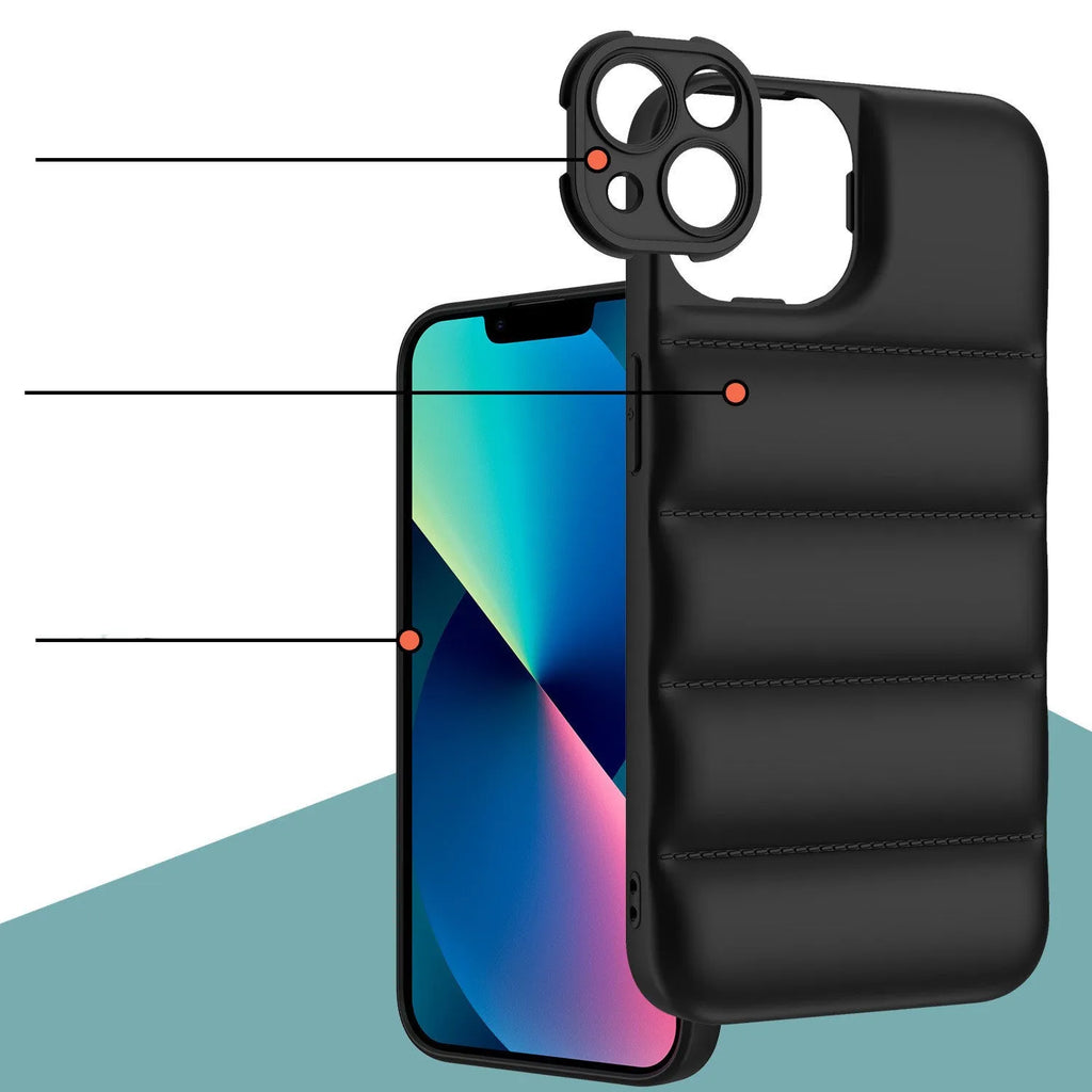 TPU mobile phone case in a solid colour for iPhone models, showing back cover design.