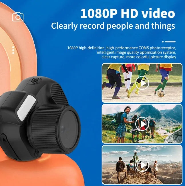 Black Y3000 HD outdoor sports camera with 0.96-inch display screen on compact ABS body