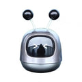Robot-shaped car vent aromatherapy air freshener diffuser in blue, grey, or red.