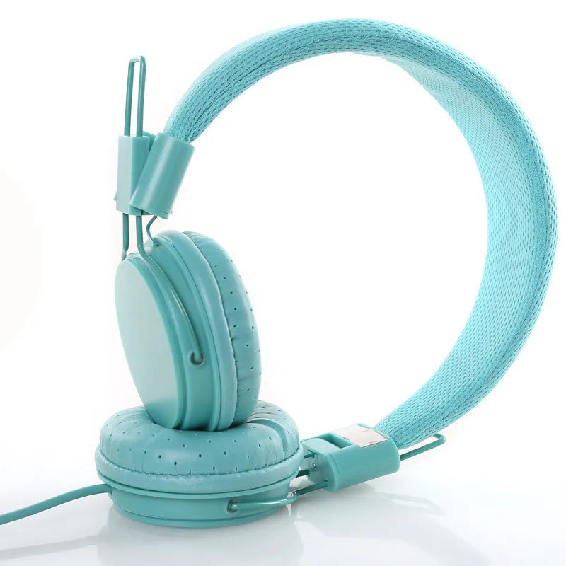 Wired over-ear headset with in-line microphone, straight plug, 1.8m cable for PC computer use