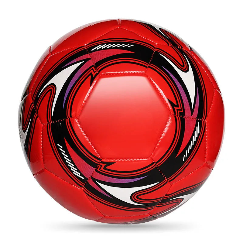 PVC football with machine seams in sizes 3, 4, and 5 for training and competition.
