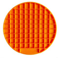 Pet Supplies Silicone Suction Cup Licking Mat for Dogs Slow Food Feeding Lick Pad with Suction Base for Mess-Free Use Square Lattice Design in Blue or Orange 16cm or 21cm Size Options