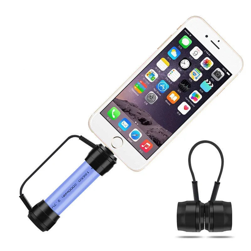 Mini portable keychain emergency charger for mobile phones with 18650 lithium battery