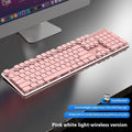 Wireless Bluetooth keyboard with mute button and RGB lighting measuring 440mm