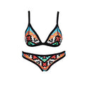 Geometric pattern Brazilian bikini swimsuit for women in size S with cup AB, waist 33cm, hip 34cm