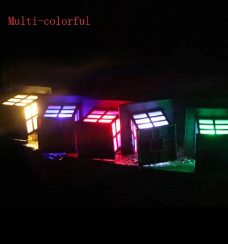 Solar square lawn light IP44 0.6W LED 85x360mm for garden courtyard holiday decoration with RGB option