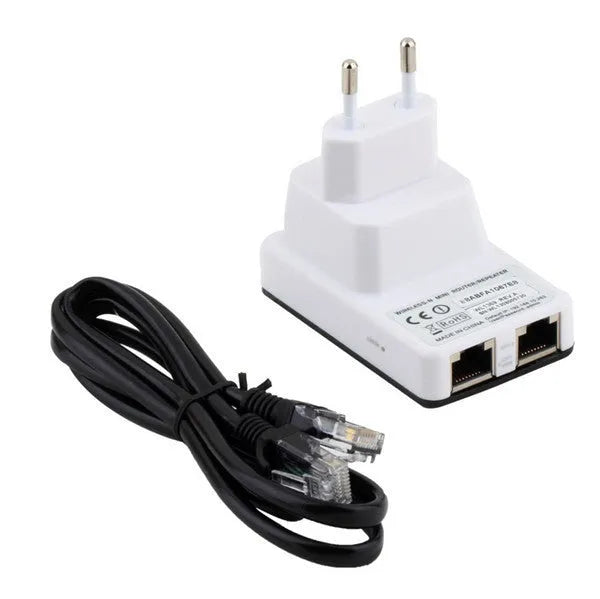 300Mbps mini wireless router with compact design showing WPS button and LAN ports