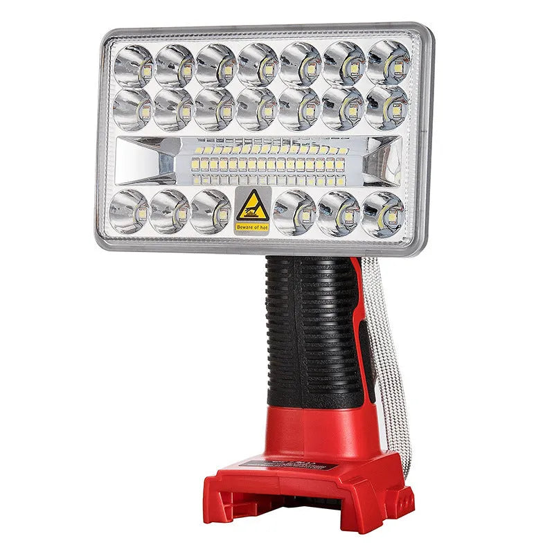 5-inch lithium battery outdoor LED lamp measuring 220 by 188 by 135 millimetres, shown in horizontal orientation