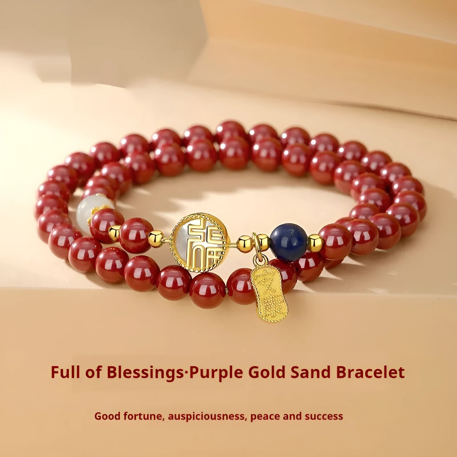 S925 Sterling Silver women's bracelet with white shell and cinnabar blessing card charms, 6mm width