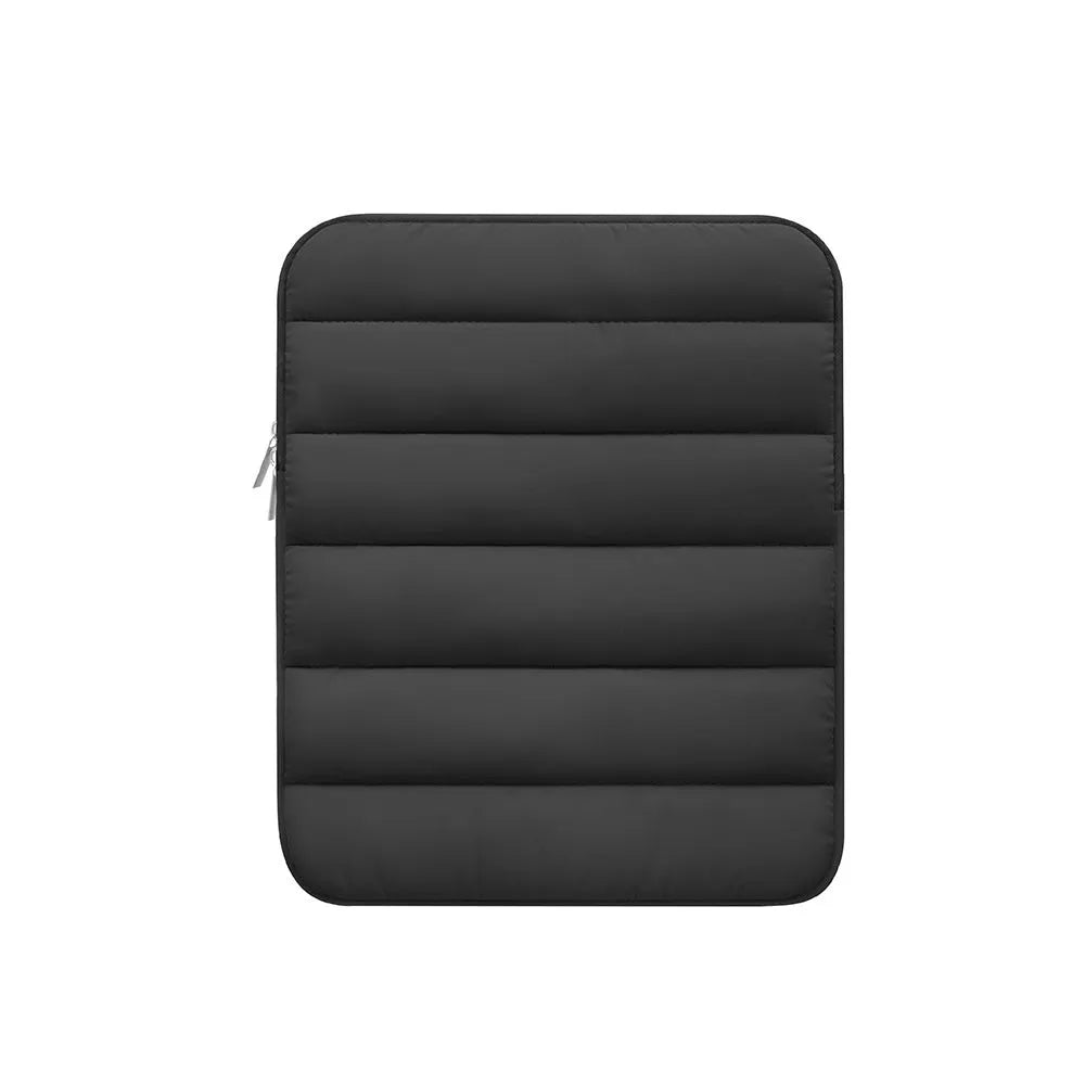 Laptop sleeve with elastic sides for 9.7-11 inch devices in black, khaki, or silver colours
