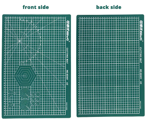 A3 self-healing cutting mat with centimetre grid lines in green, black or grey colour options