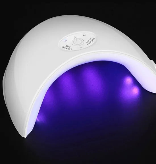 White 36W LED phototherapy nail lamp compact size for UV and LED gel curing