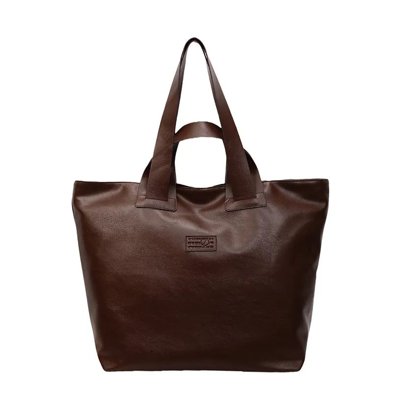 Advanced Texture PU casual shoulder bag for lightweight travel in black colour