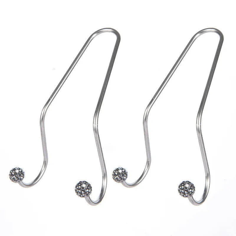 Stainless steel car seat hook with diamond rhinestone decoration in various colours