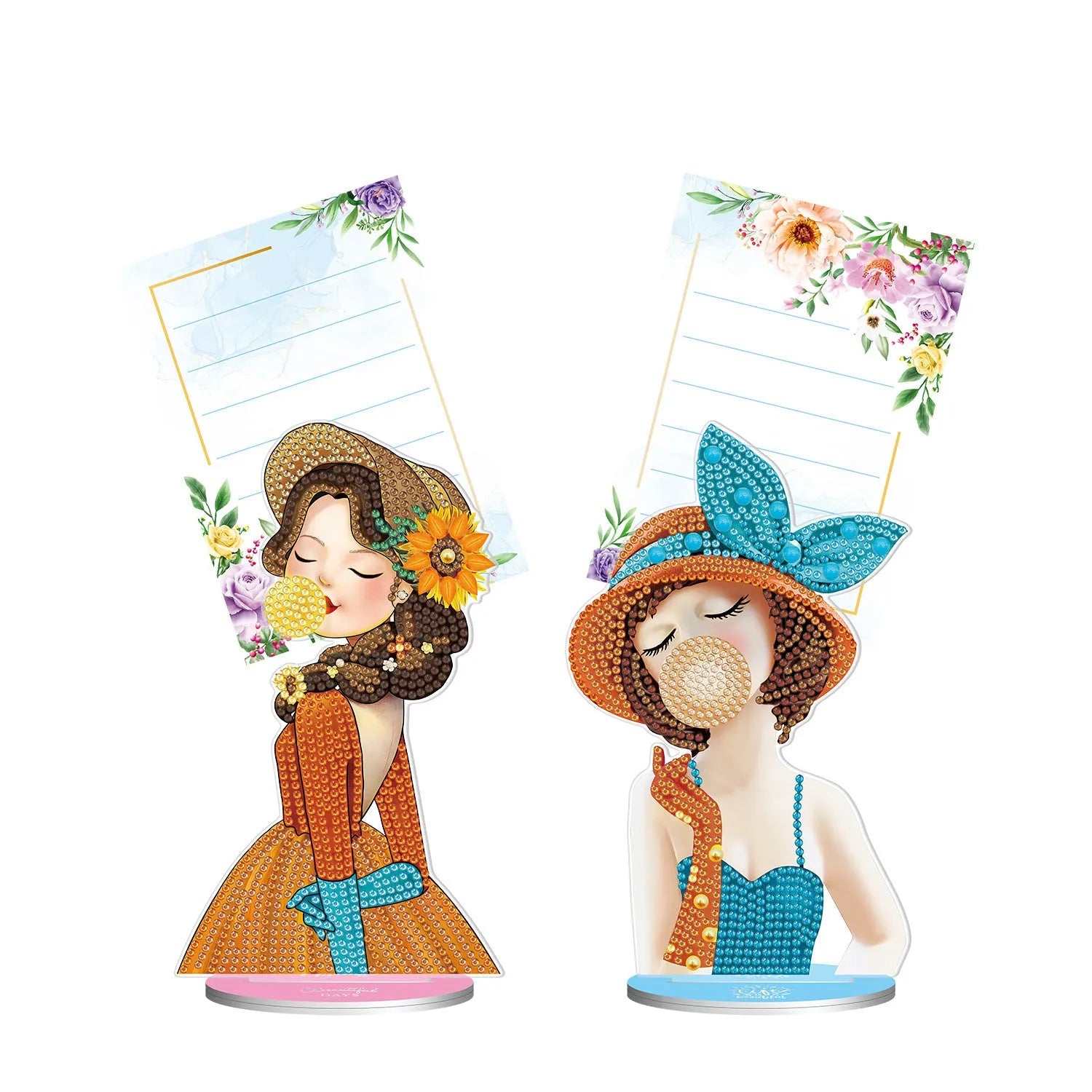 Handmade diamond painting note clip desktop decoration with American style design