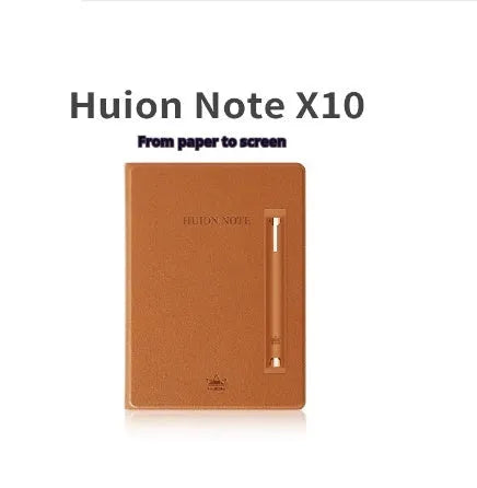 Huion Note X10 Smart Digital Notepad in Elk Brown with passive pen and magnetic pencil case