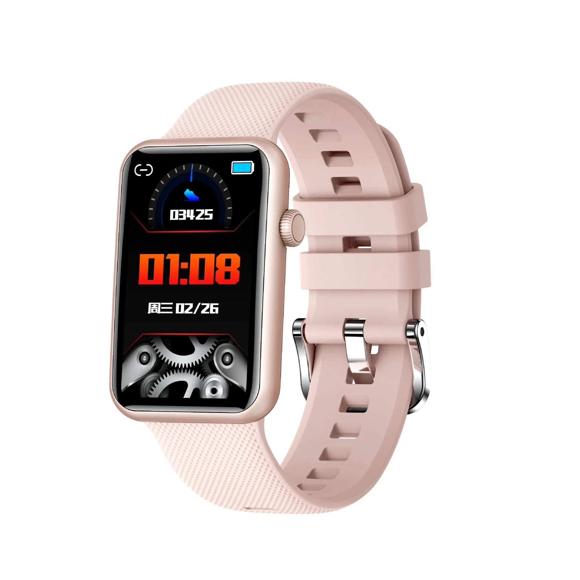 Aluminium alloy smart watch with body temperature monitoring and Bluetooth calling on wrist