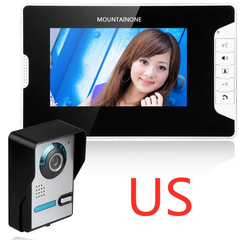 Shanyi Shida 7-inch video door phone monitor and waterproof outdoor camera with night vision
