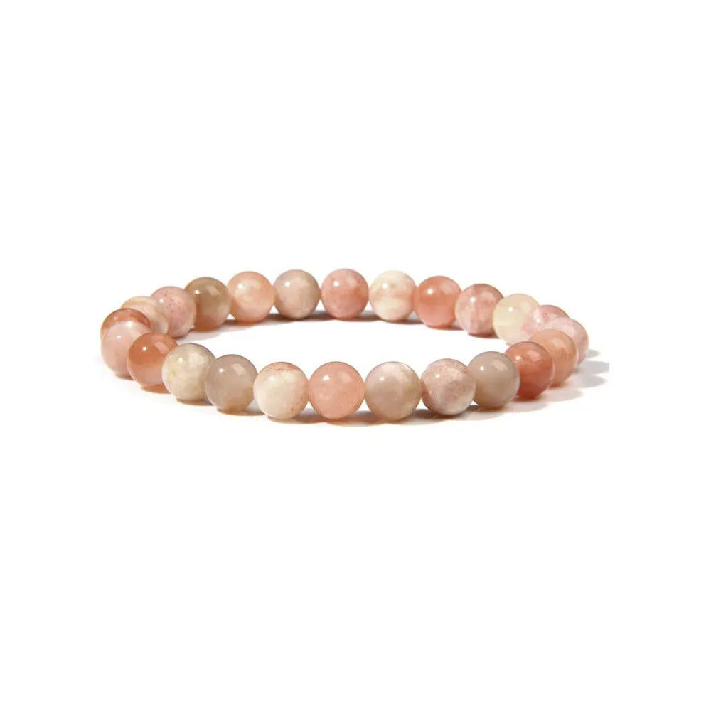 Handcrafted 8mm natural stone bead bracelet for girls with multiple agate colour beads