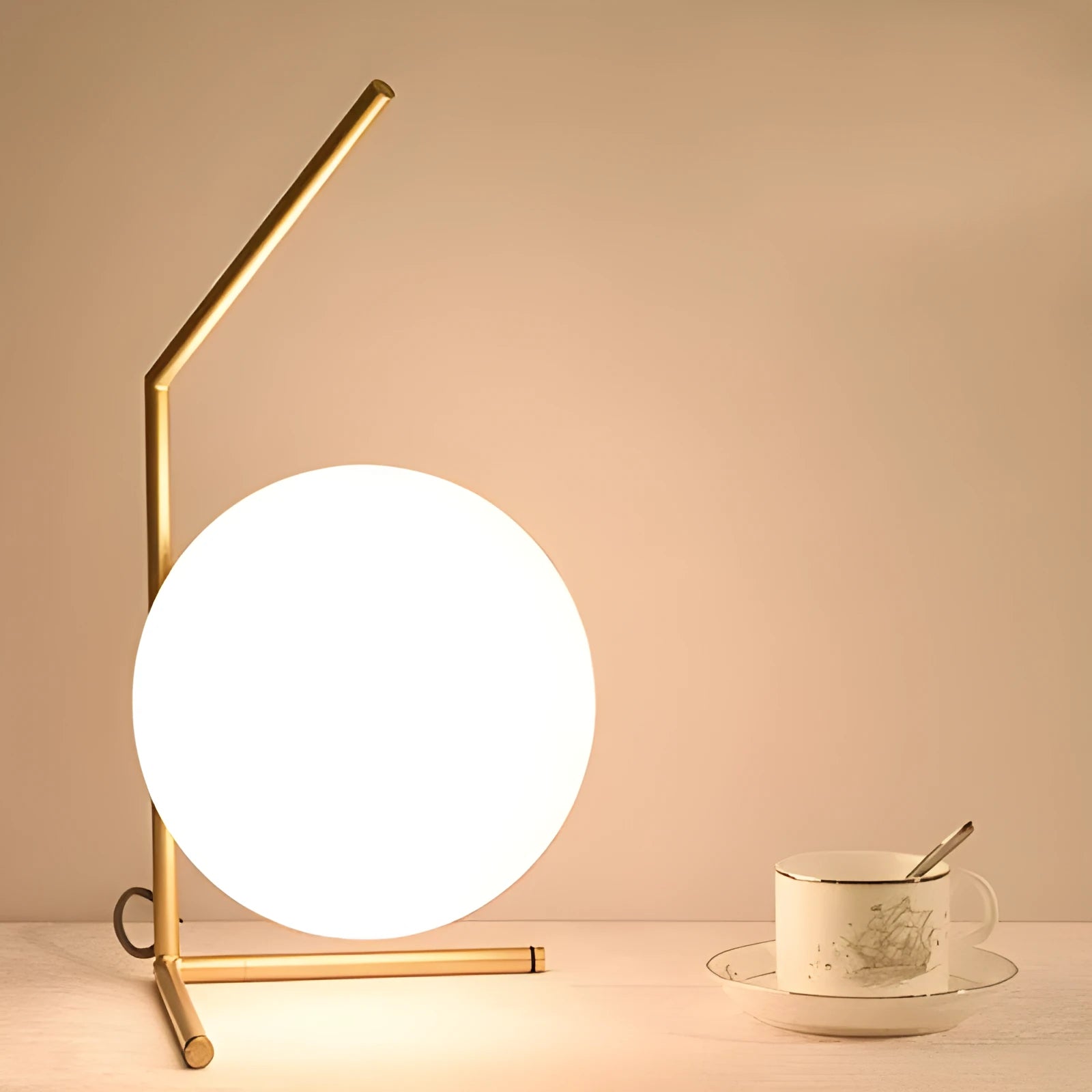 Creative LED lamp with glass shade in three different size options