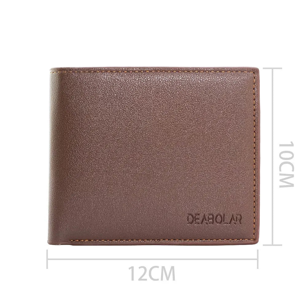 Men's brown leather wallet with a gold zipper closure laid flat.
