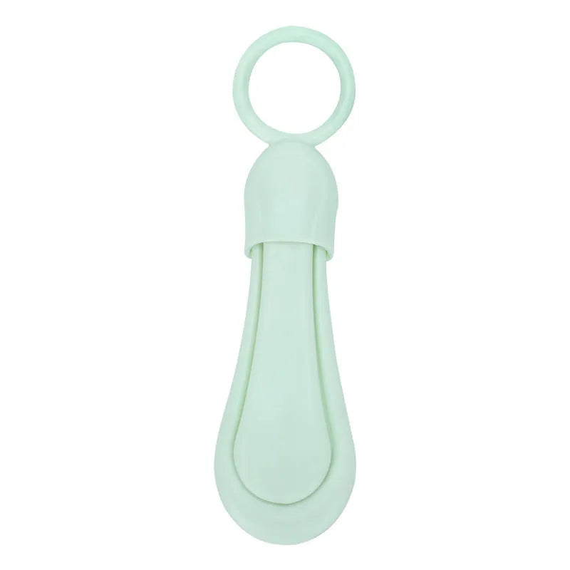 Obeini baby nail clippers with anti-splash design, plastic construction, green