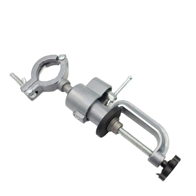 Small flat 360 rotating universal clamp-on bench vise in tungsten steel with bracket type clamp