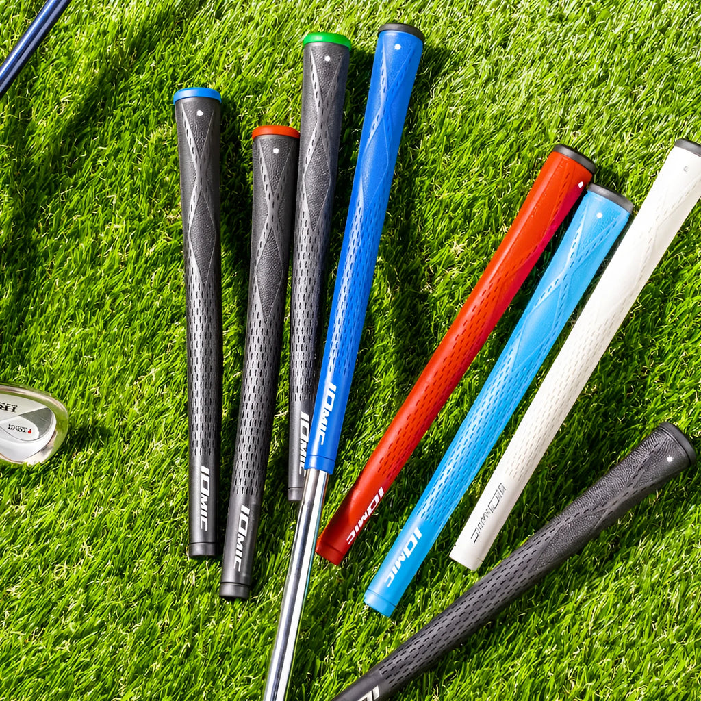 New golf club grip in TPE material, non-slip, available in multiple colours, on white background