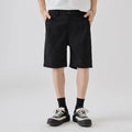 Straight leg summer trousers in khaki colour with micro-elastic polyester fabric for business casual wear