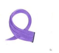 Gradient colour long curly hair wig patch extension piece approximately 60cm in length