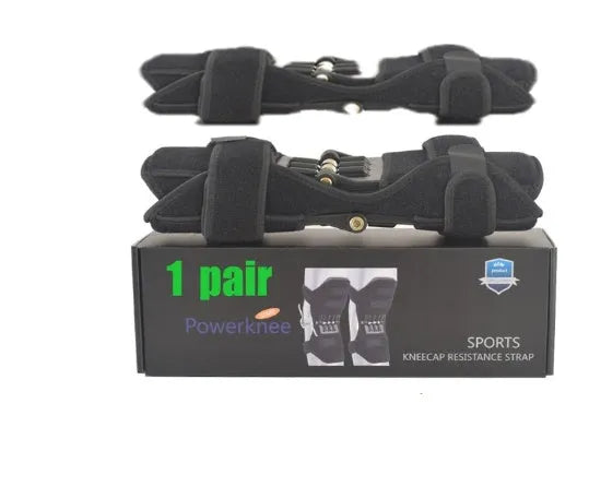 Adjustable knee brace patella support booster with spring mechanism and breathable fabric