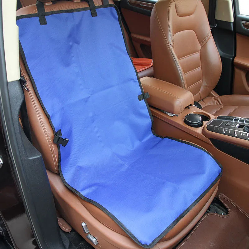 Waterproof dog car seat cover made of Oxford fabric, 106cm long and 46.5cm wide, in blue colour