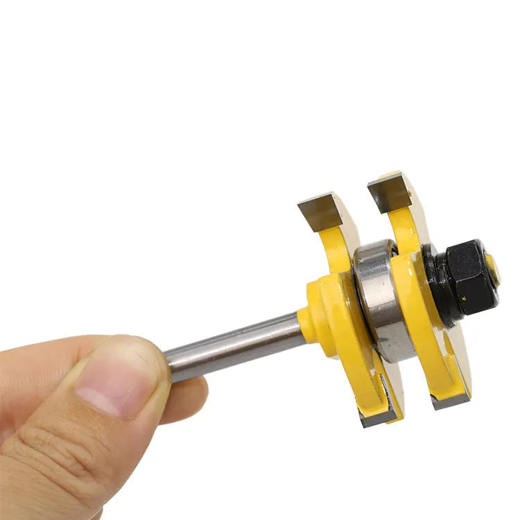 Two piece jointing tool set for woodworking with 6.35mm tooth width and 12.7mm depth router bits