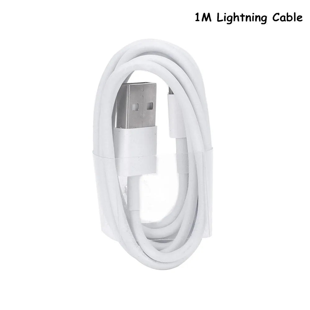USB travel charger and cable set for iPhone and iPad, 5V 2A mains wall charger