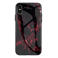 Huawei mobile phone case with marbled glass and TPU protective shell in blue colour.