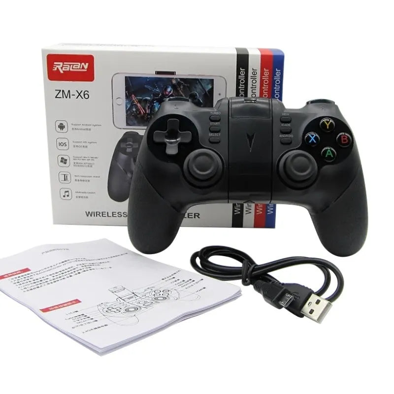 USB gamepad joystick game controller with analog triggers and Turbo button for Android iPhone PC and PS3