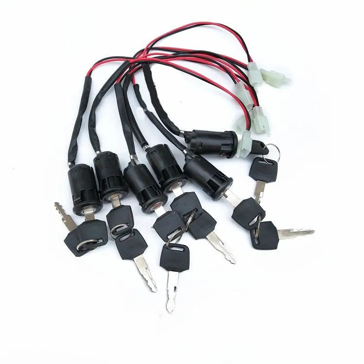 Waterproof electric door lock for automotive security systems with plastic housing