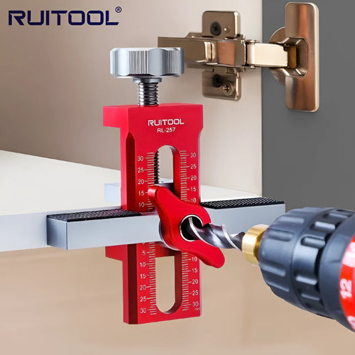 Aluminium alloy cabinet door installation aid for woodworking projects