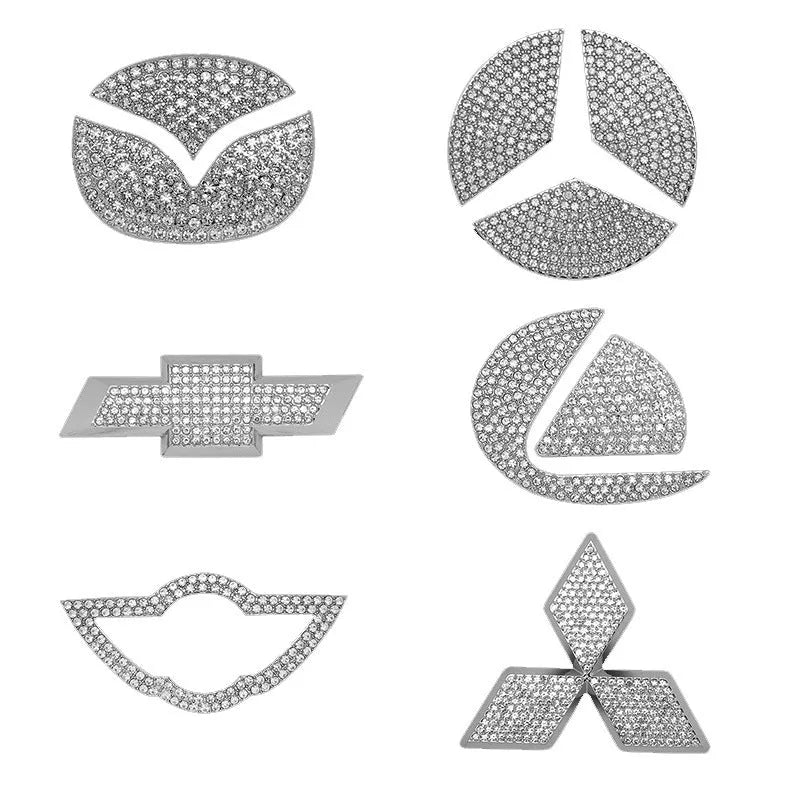 Zinc alloy diamond decorative sticker for Toyota car steering wheel centre.