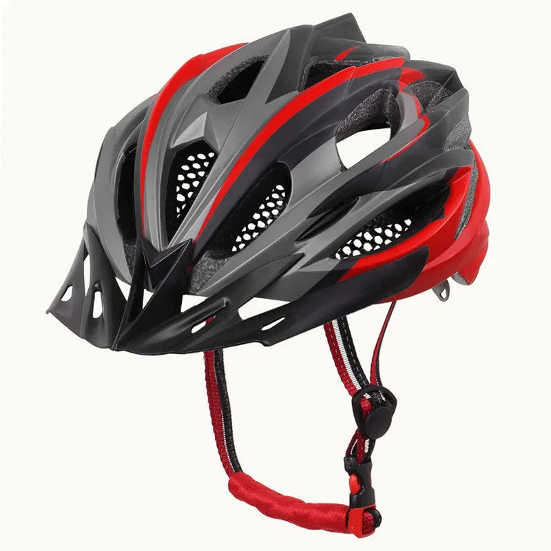 Outdoor riding bicycle helmet in EPS material black and blue colour one size fits most adults