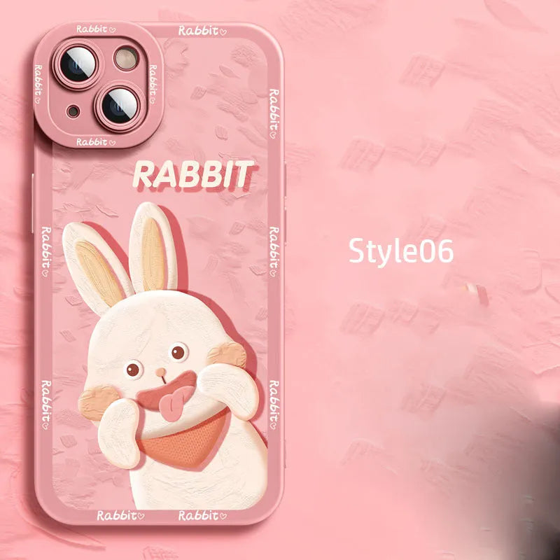 Silicone cartoon mobile phone case for Apple iPhone 14 Pro Max with colourful drop prevention design