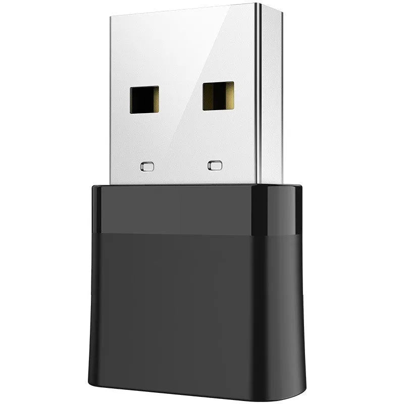 Black USB Bluetooth and network adapter with nickel-plated wolf tooth interface for Windows PC connectivity