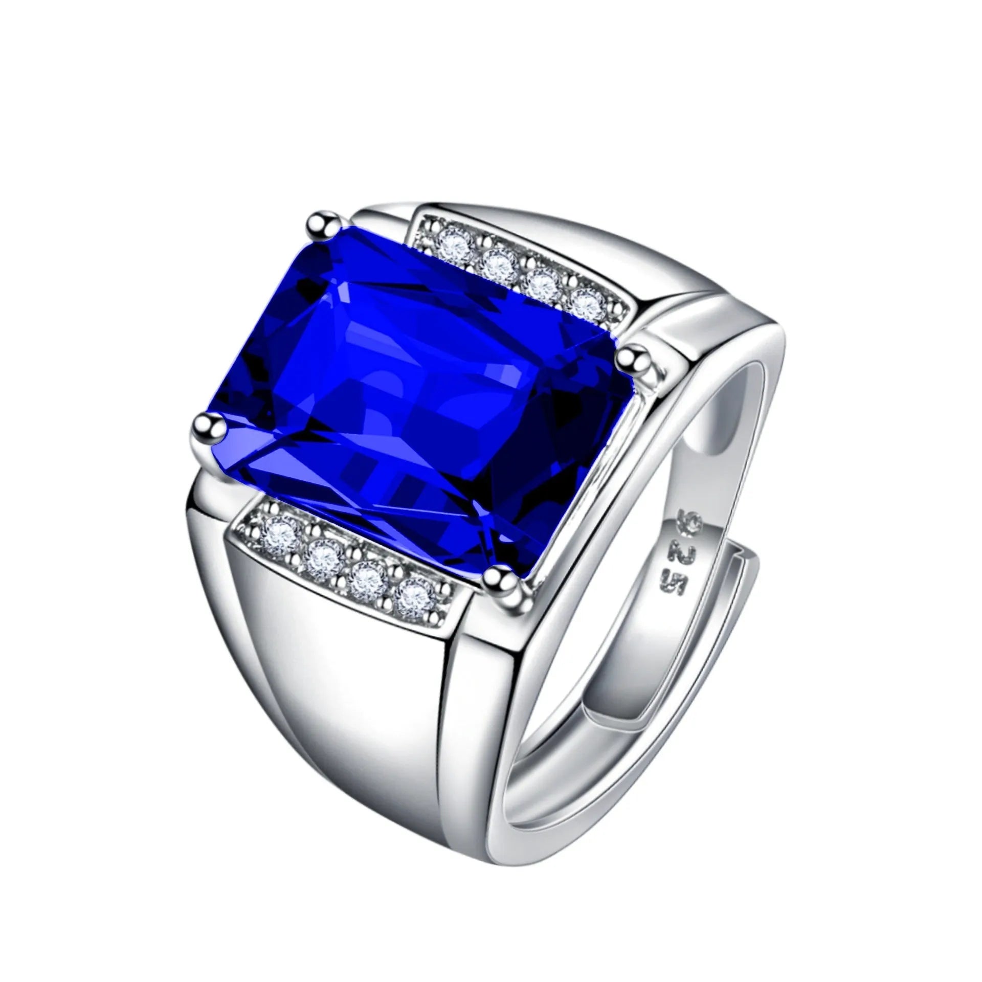 Adjustable copper ring with Brazil natural amethyst gemstone in geometric setting, showing six colour variations