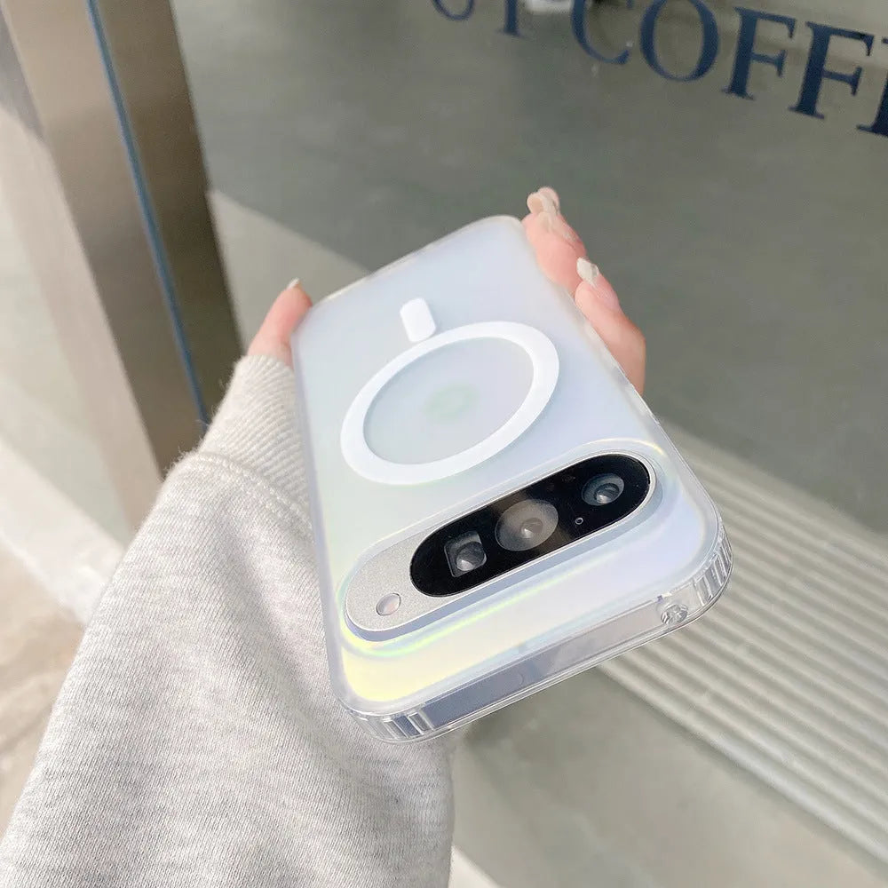 Laser frosted matte TPU PC phone case for Google Pixel devices with anti-fingerprint finish in colour D28
