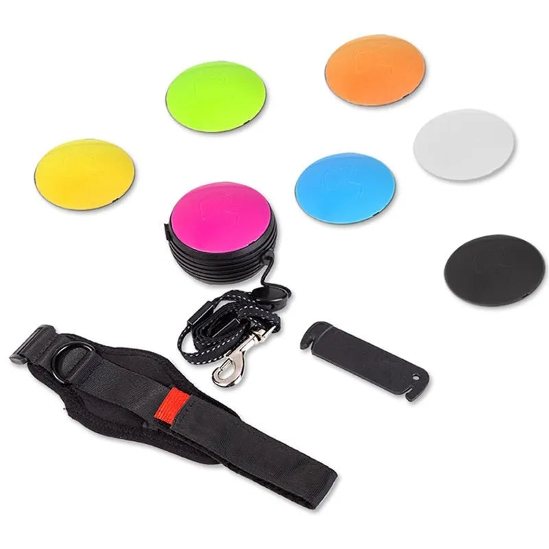 Retractable dog leash extended to 3 metres with explosion-proof mechanism in vibrant orange colour