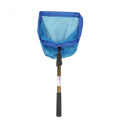 Portable retractable foldable table tennis ball picking net with stainless steel frame and blue four-corner net