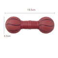 Colourful football and dumbbell shaped PVC squeaky dog chew toy